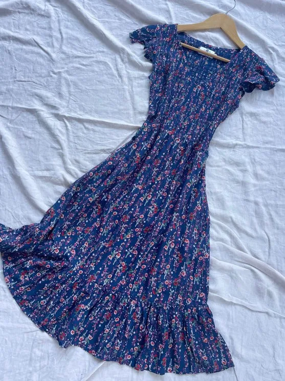Blakely Blue Floral Midi Dress sold by All the Wild Roses product image thumbnail 2