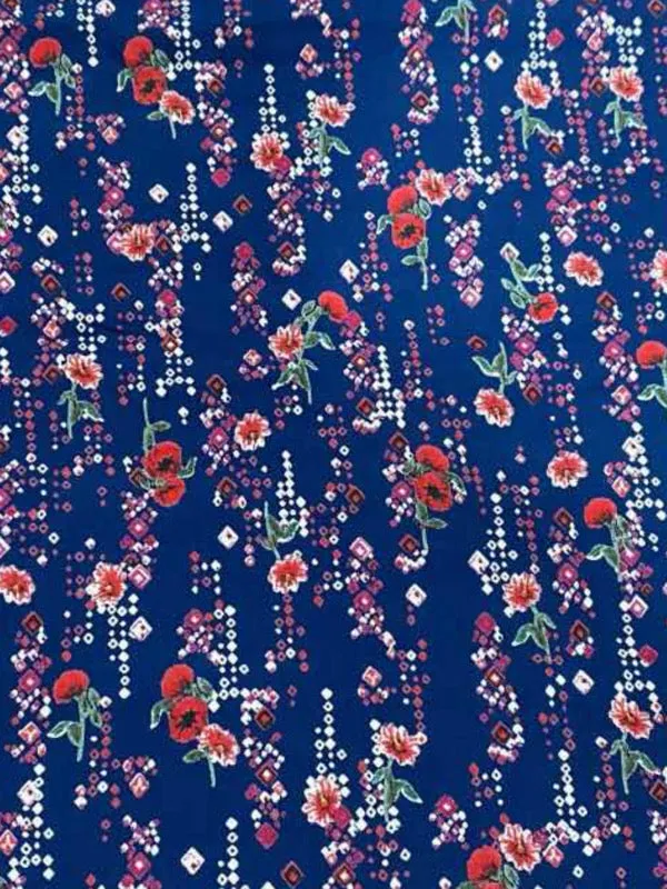 Blakely Blue Floral Midi Dress sold by All the Wild Roses product image thumbnail 3