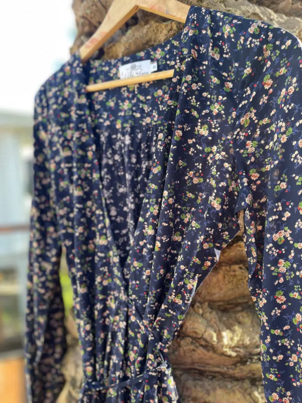 Françoise Vintage Floral Wrap Dress sold by All the Wild Roses