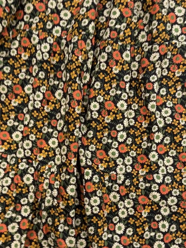 Arabella Vintage Black Floral Cotton Dress sold by All the Wild Roses product image thumbnail 2