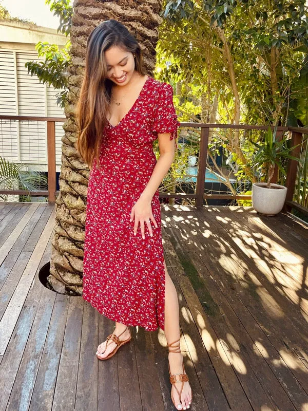Dylan Red Midi Dress sold by All the Wild Roses product image thumbnail 4