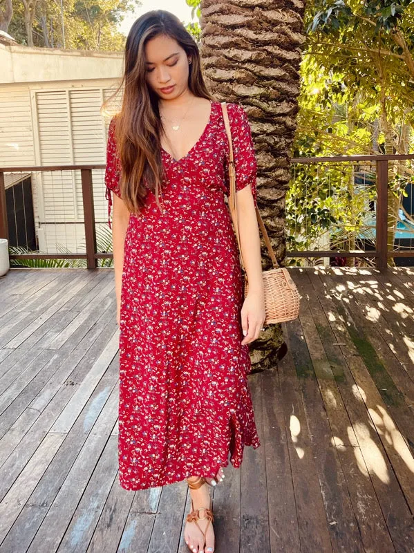 Dylan Red Midi Dress sold by All the Wild Roses product image thumbnail 3