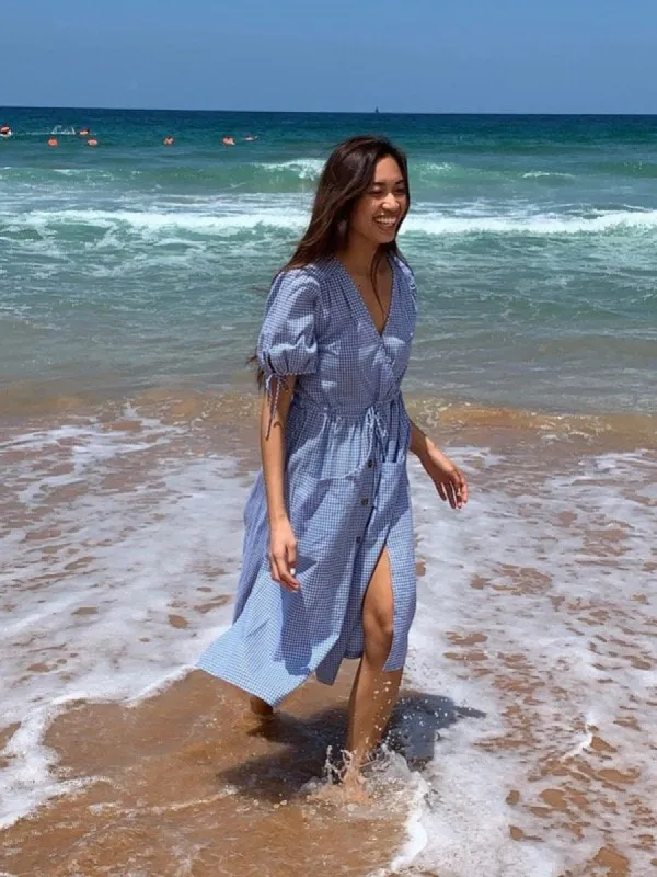 Gaia Black Gingham Dress sold by All the Wild Roses