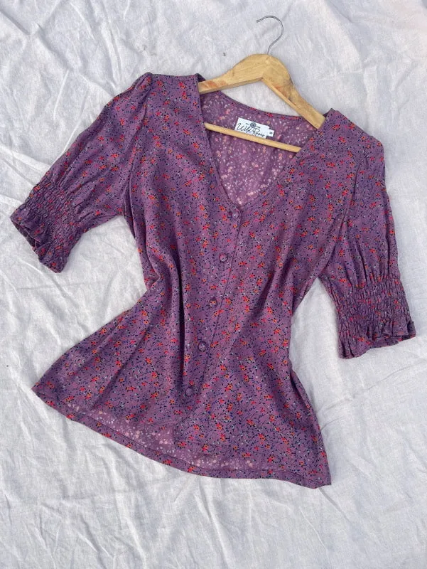 Mela Short Sleeve Blouse sold by All the Wild Roses