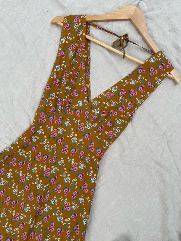 Alana Vintage Blue Floral Midi Dress sold by All the Wild Roses product image thumbnail 2