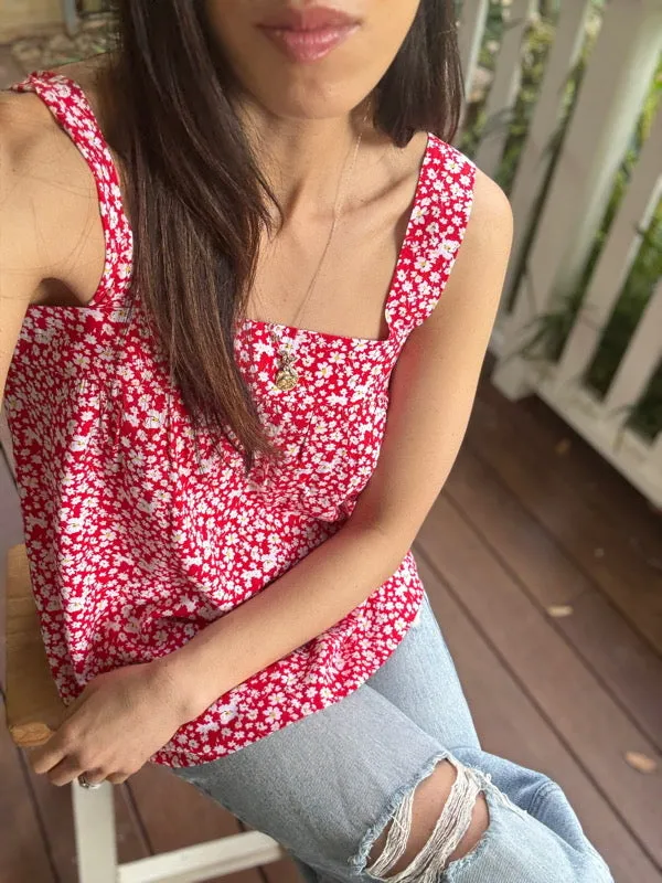 Cecile Red Reversible Camisole sold by All the Wild Roses product image thumbnail 4