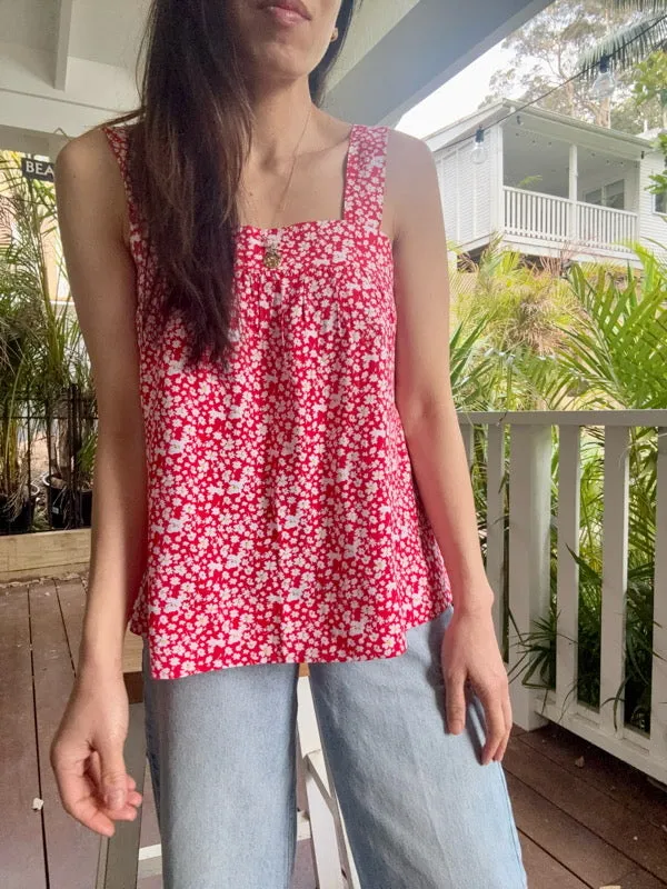 Cecile Red Reversible Camisole sold by All the Wild Roses product image thumbnail 2