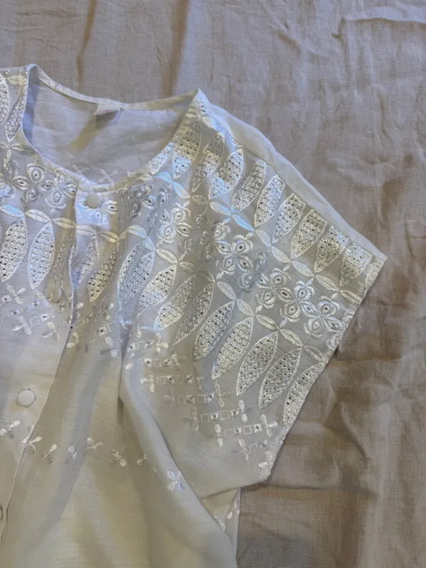 Vintage White Cotton Shirt sold by All the Wild Roses product image thumbnail 5