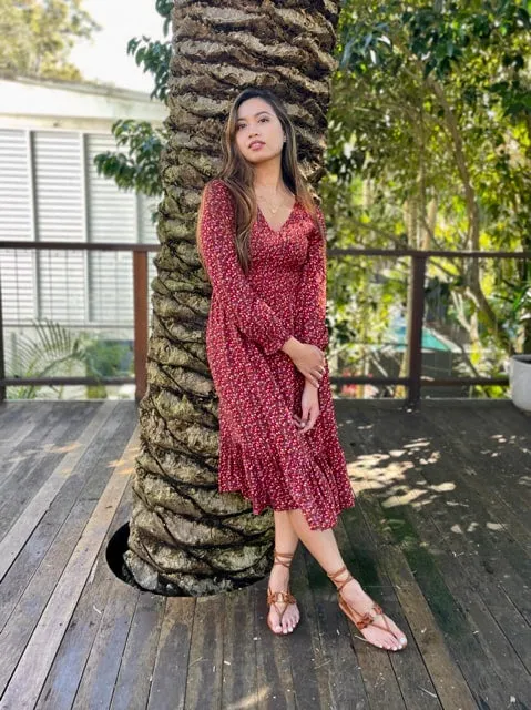 Sierra Blue Long-Sleeved Dress sold by All the Wild Roses product image thumbnail 5