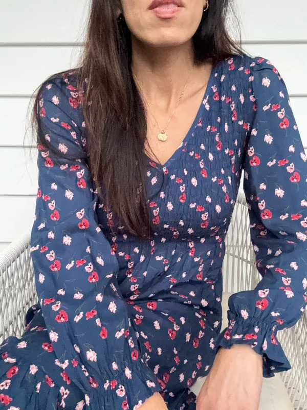 Sierra Blue Long-Sleeved Dress made by All the Wild Roses
