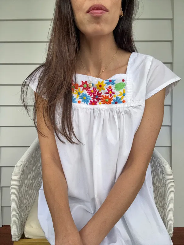 Vintage White Embroidered Cotton Shirt – No. 2 sold by All the Wild Roses product image thumbnail 5
