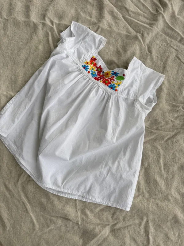 Vintage White Embroidered Cotton Shirt – No. 2 sold by All the Wild Roses product image thumbnail 4