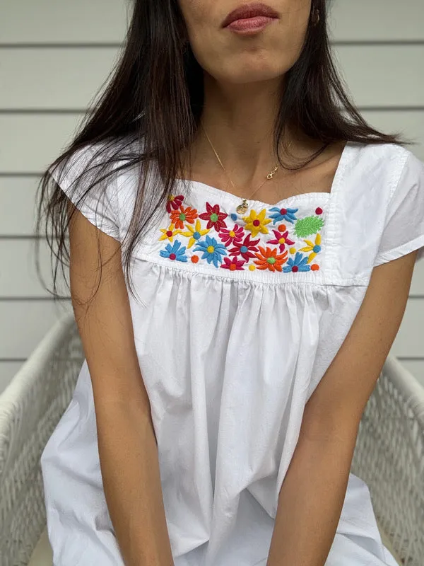 Vintage White Embroidered Cotton Shirt – No. 2 sold by All the Wild Roses product image thumbnail 2