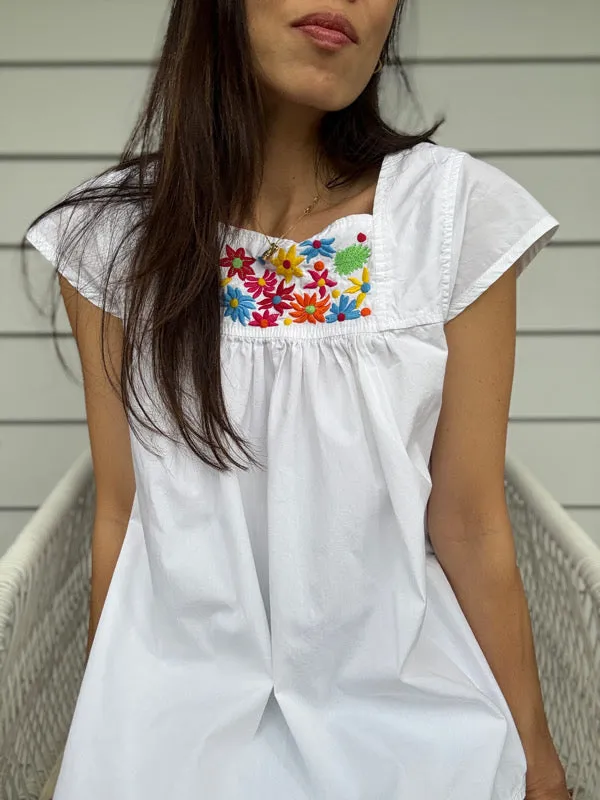 Vintage White Embroidered Cotton Shirt – No. 2 sold by All the Wild Roses