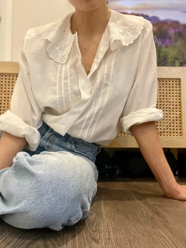 Vintage White Cotton Shirt sold by All the Wild Roses