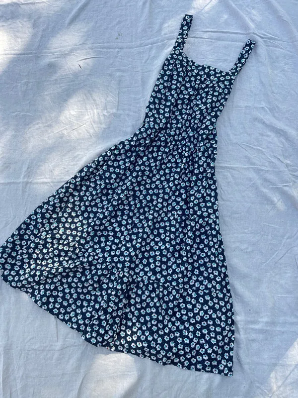 Arabella Vintage Indigo Floral Dress sold by All the Wild Roses
