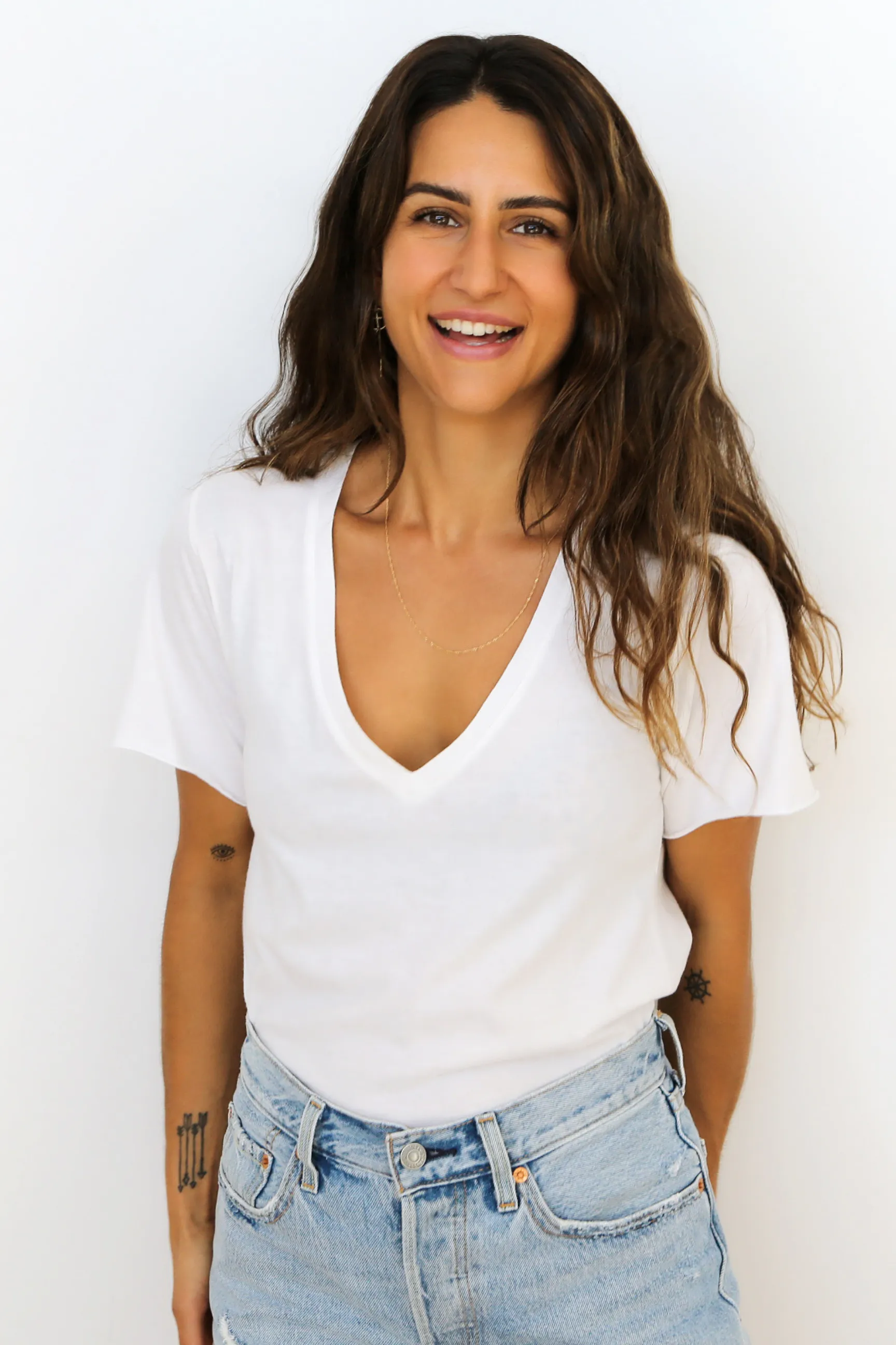 Deep V Tee | white sold by Bon Label product image thumbnail 4