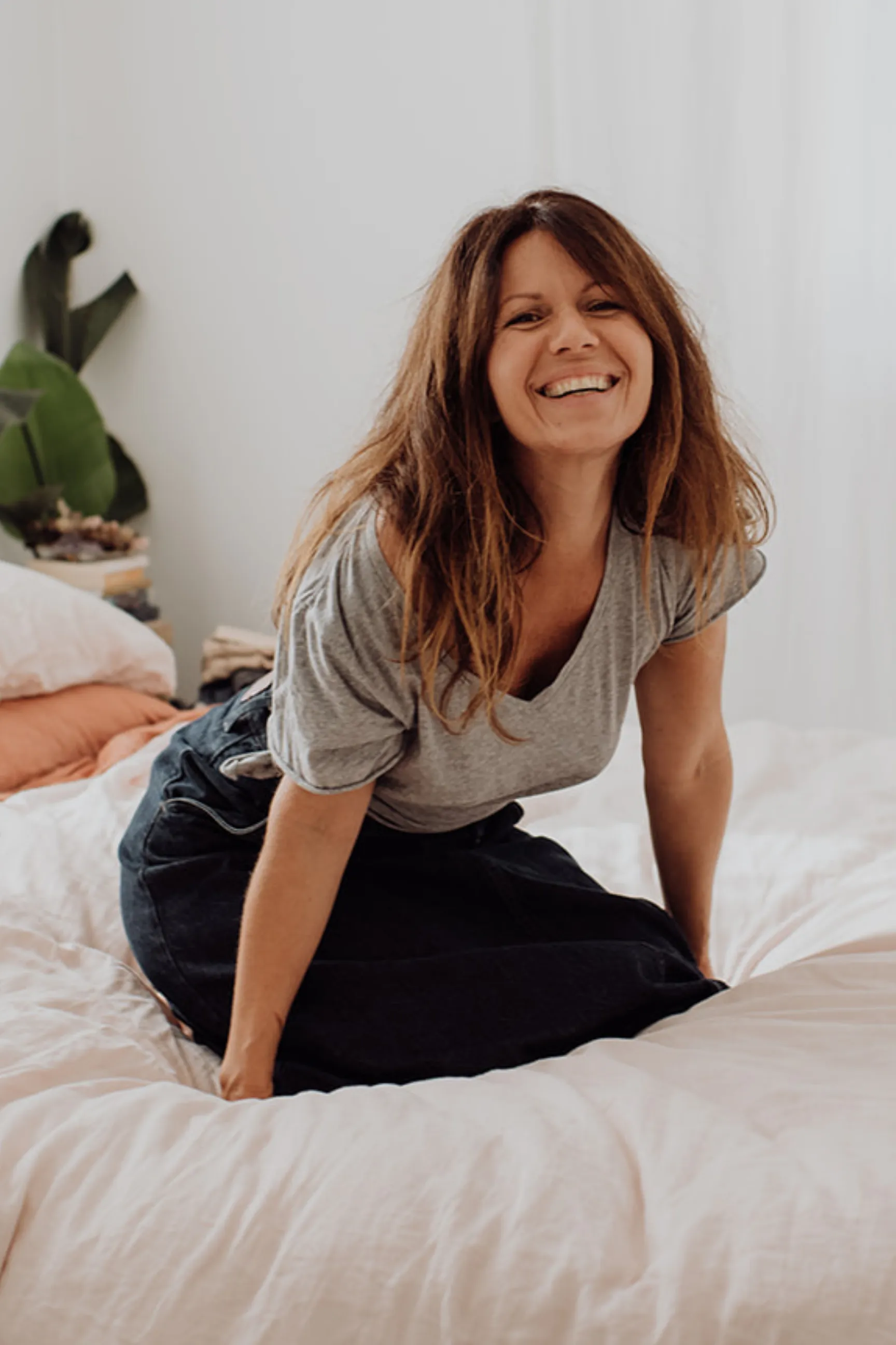 Deep V Tee | marle grey sold by Bon Label product image thumbnail 4