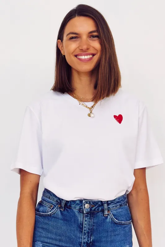 hibon boyfriend tee - white sold by Bon Label