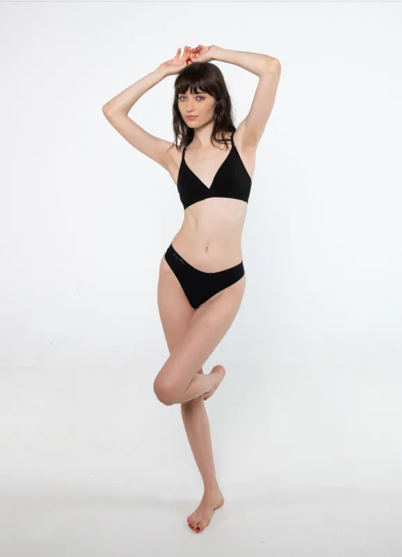 Cheeky G + Crop Matching Set - Black - BUNDLE AND SAVE sold by nat v basics
