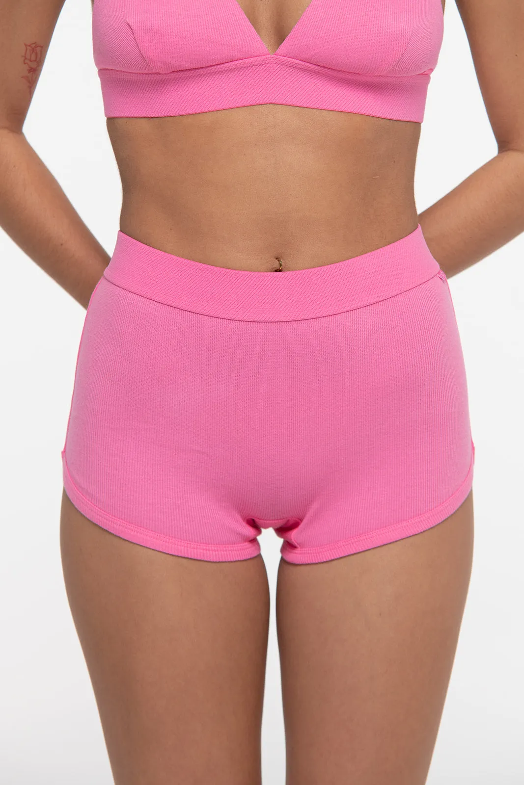 Miami Brief + Miami Crop Matching Set - Pink - BUNDLE AND SAVE sold by nat v basics product image thumbnail 5