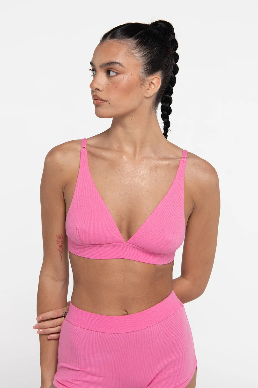 Miami Brief + Miami Crop Matching Set - Pink - BUNDLE AND SAVE sold by nat v basics product image thumbnail 2