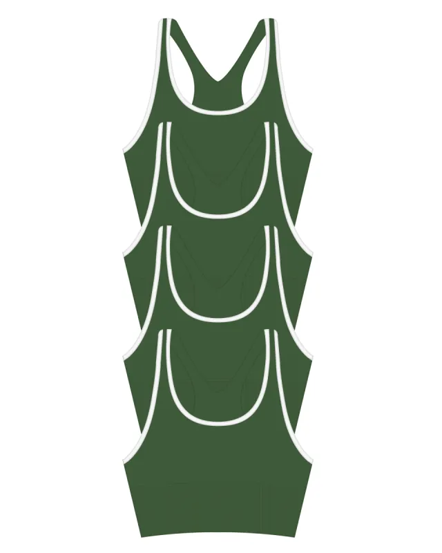 Racer Crop 4 Set - Moss Green sold by nat v basics