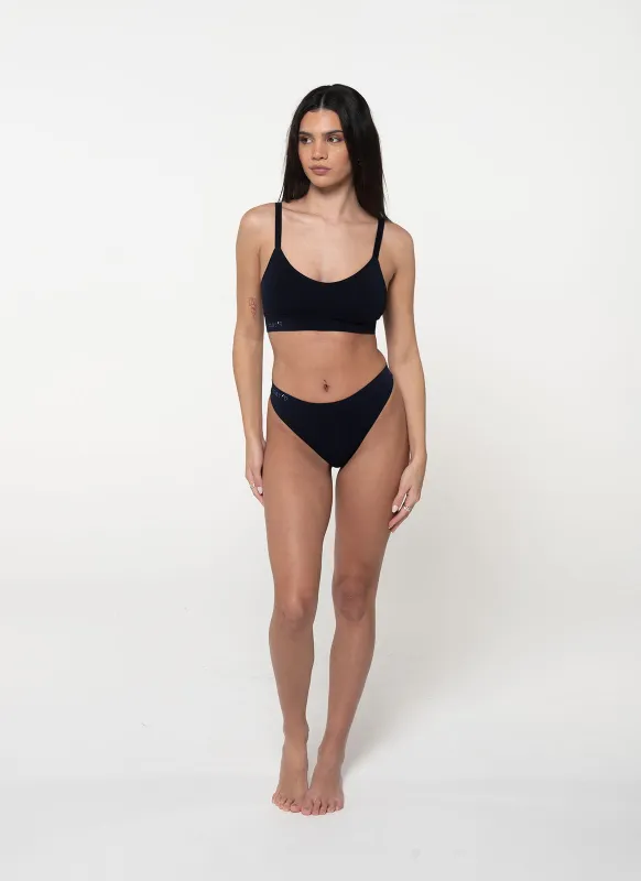 Navy Cheeky Set sold by nat v basics