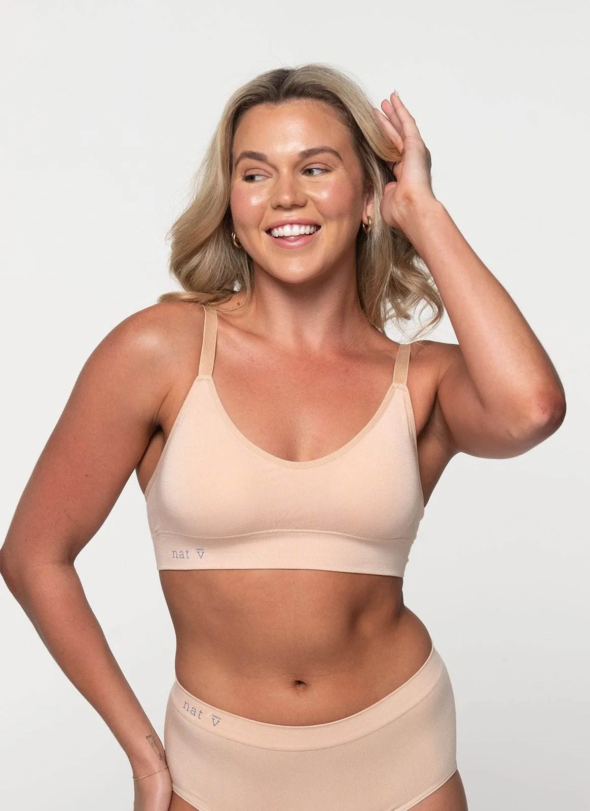 The Everyday Crop - Wire Free Bra sold by nat v basics product image thumbnail 4