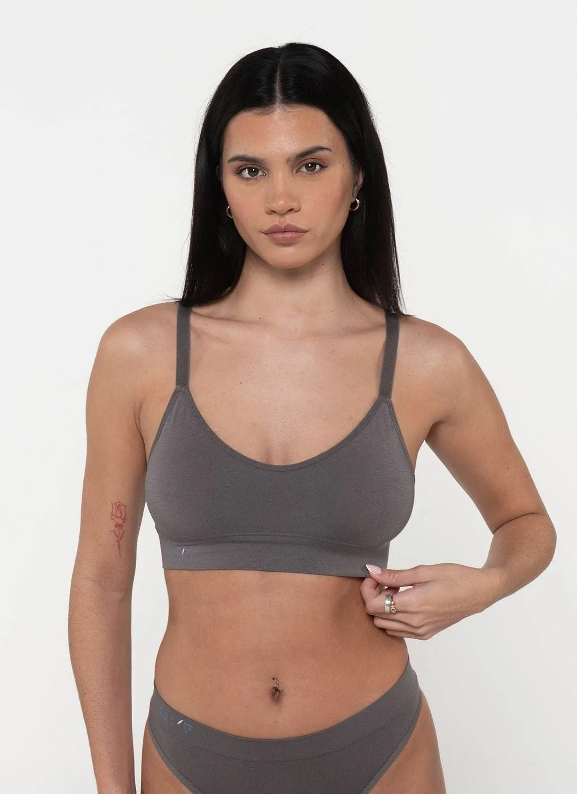 The Everyday Crop - Wire Free Bra sold by nat v basics