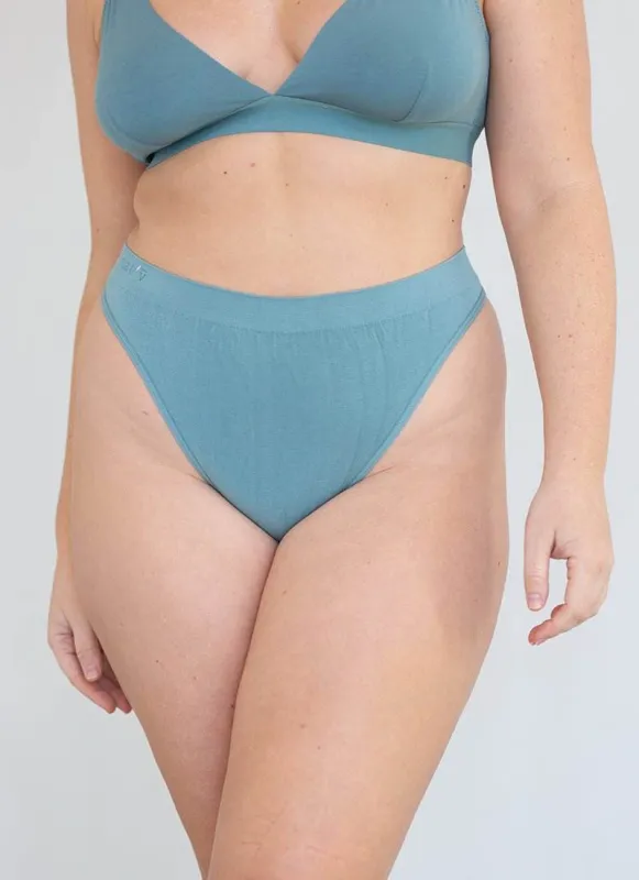 Cheeky Semi-Seamless G String - Limited Edition Colour - Blue sold by nat v basics
