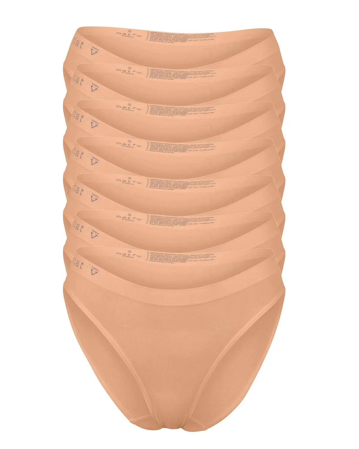 CALLIE BRIEF 7 PACK - BEECH sold by nat v basics