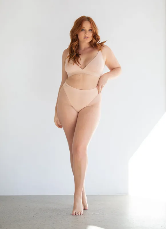 Cheeky G + Crop Matching Set - Bone - BUNDLE AND SAVE sold by nat v basics