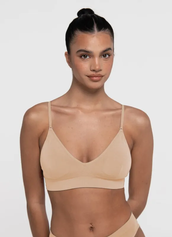 Callie Brief + Callie Crop Bone sold by nat v basics