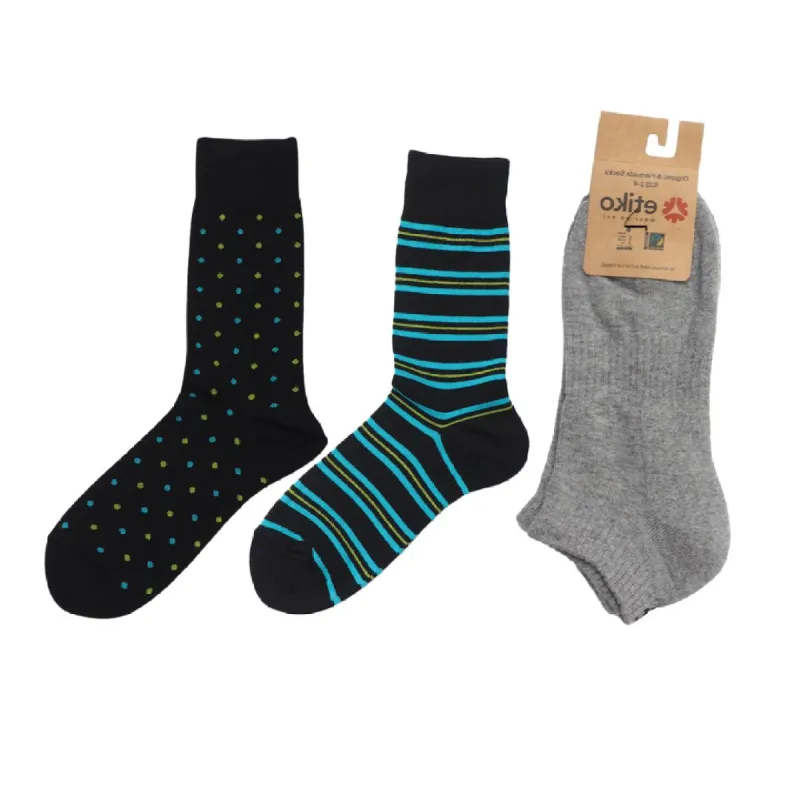 Organic Cotton Socks ( 3 Pack Multicolour) sold by Etiko