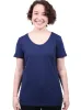 Round Neck T-shirt, Womens Navy sold by Etiko