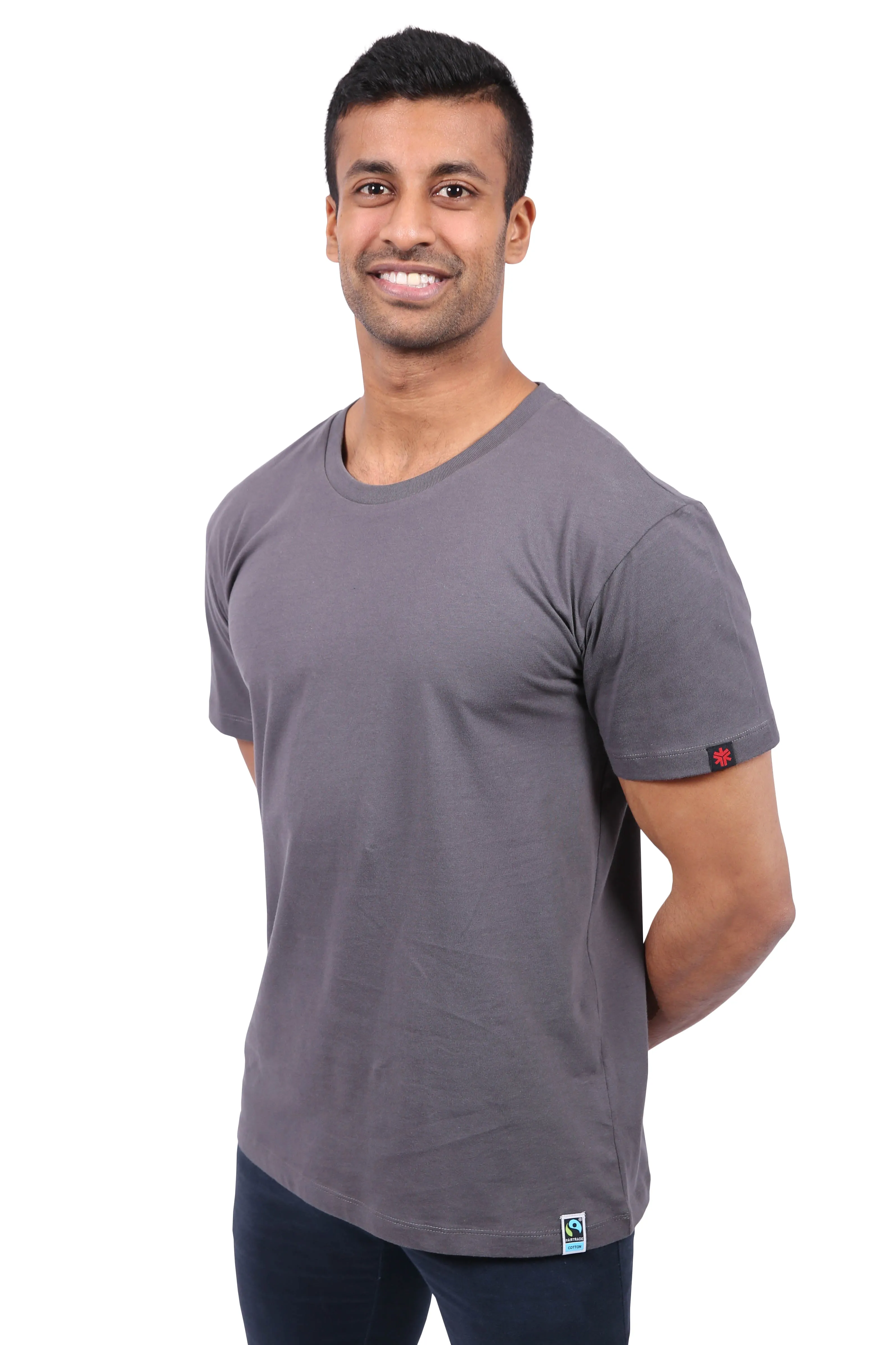 Round Neck T-shirt, Unisex Charcoal sold by Etiko product image thumbnail 2