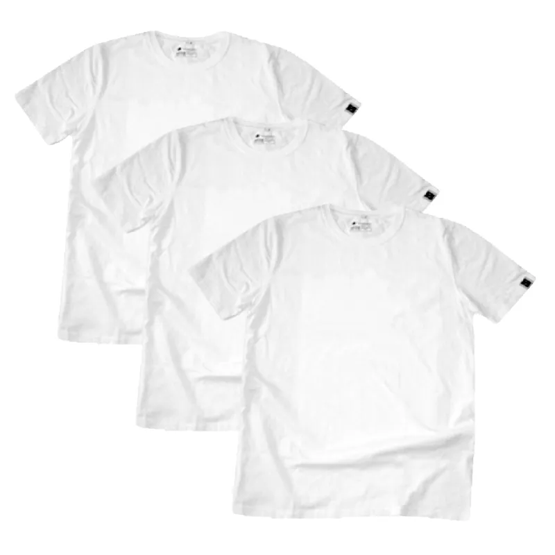 ROUND NECK T-SHIRT, UNISEX WHITE (3 pack) sold by Etiko