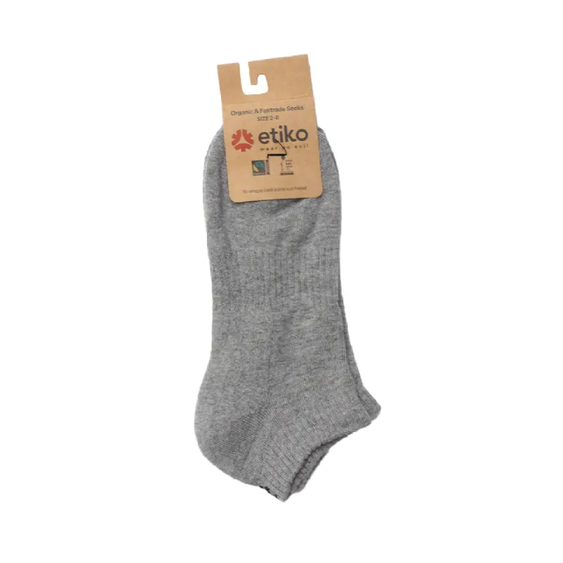 Ankle Socks, Grey sold by Etiko