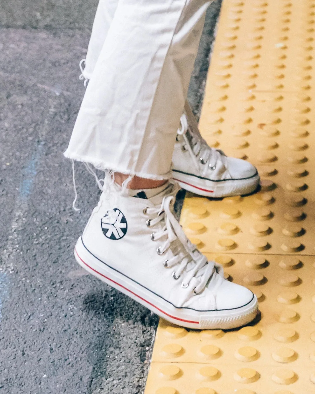High Top Sneakers, White Stripe sold by Etiko product image thumbnail 5