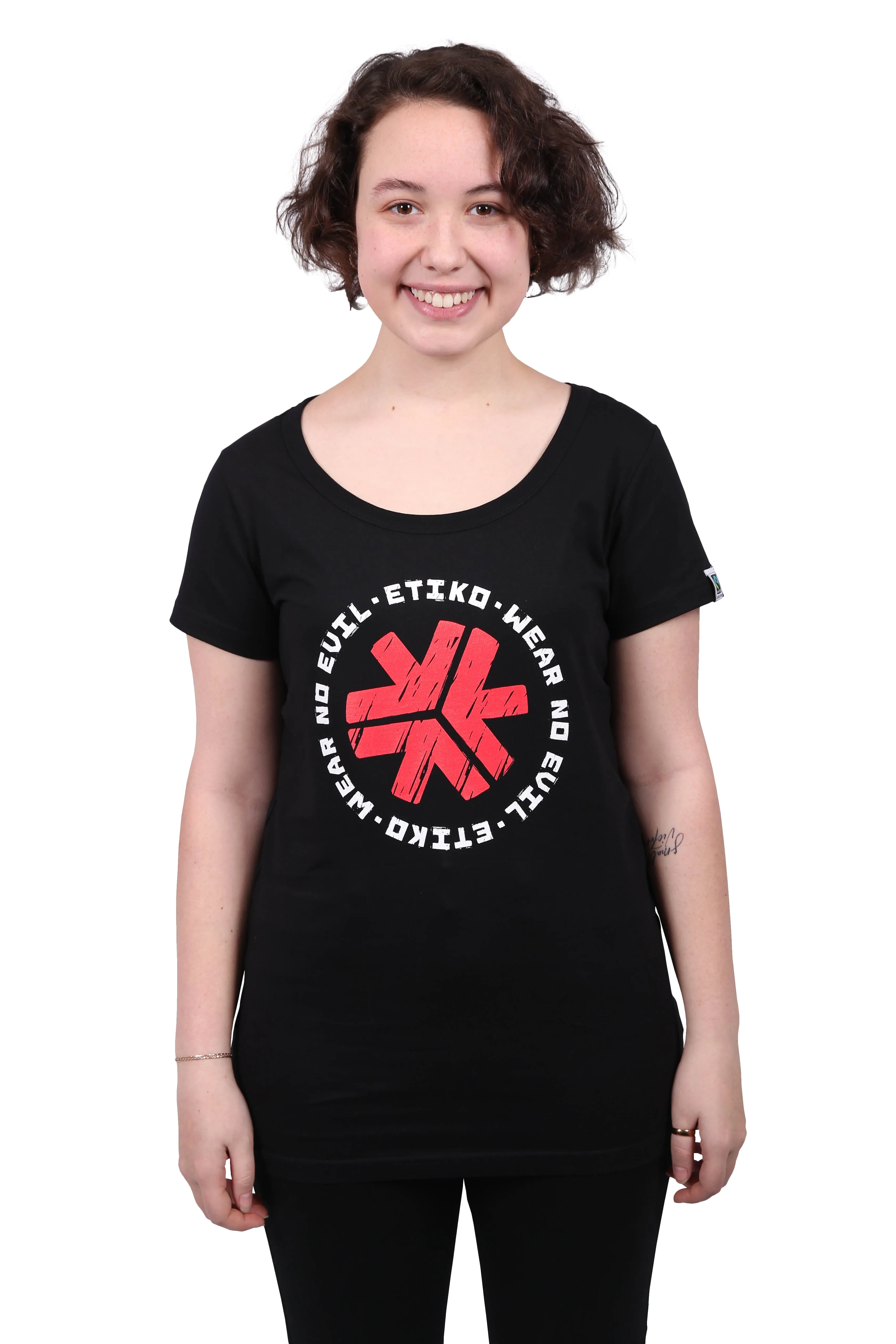 Wear No Evil 1.0 Printed T-shirt, Womens Black sold by Etiko