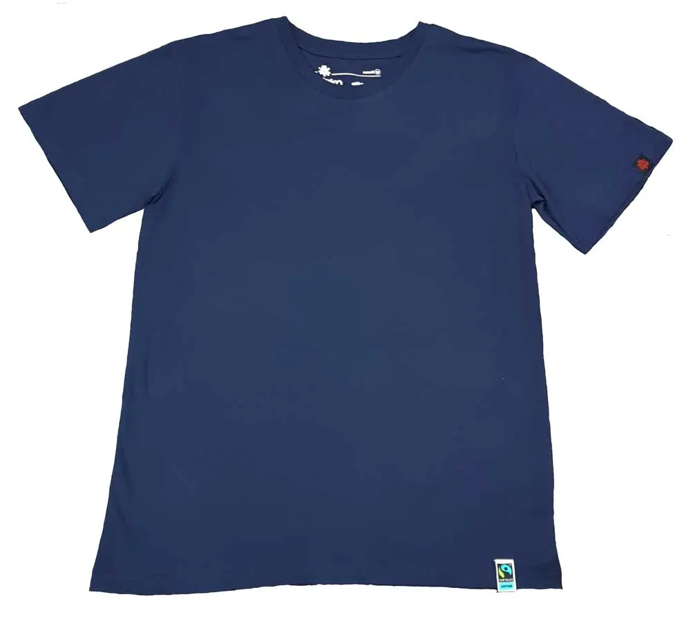 ROUND NECK T-SHIRT, UNISEX NAVY(3 pack) sold by Etiko product image thumbnail 4