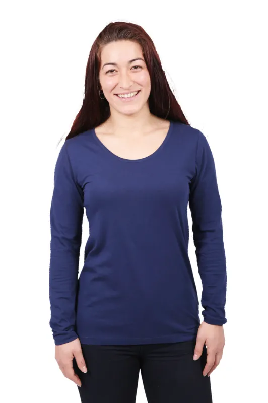 Long Sleeve T-shirt, Womens Navy Blue sold by Etiko