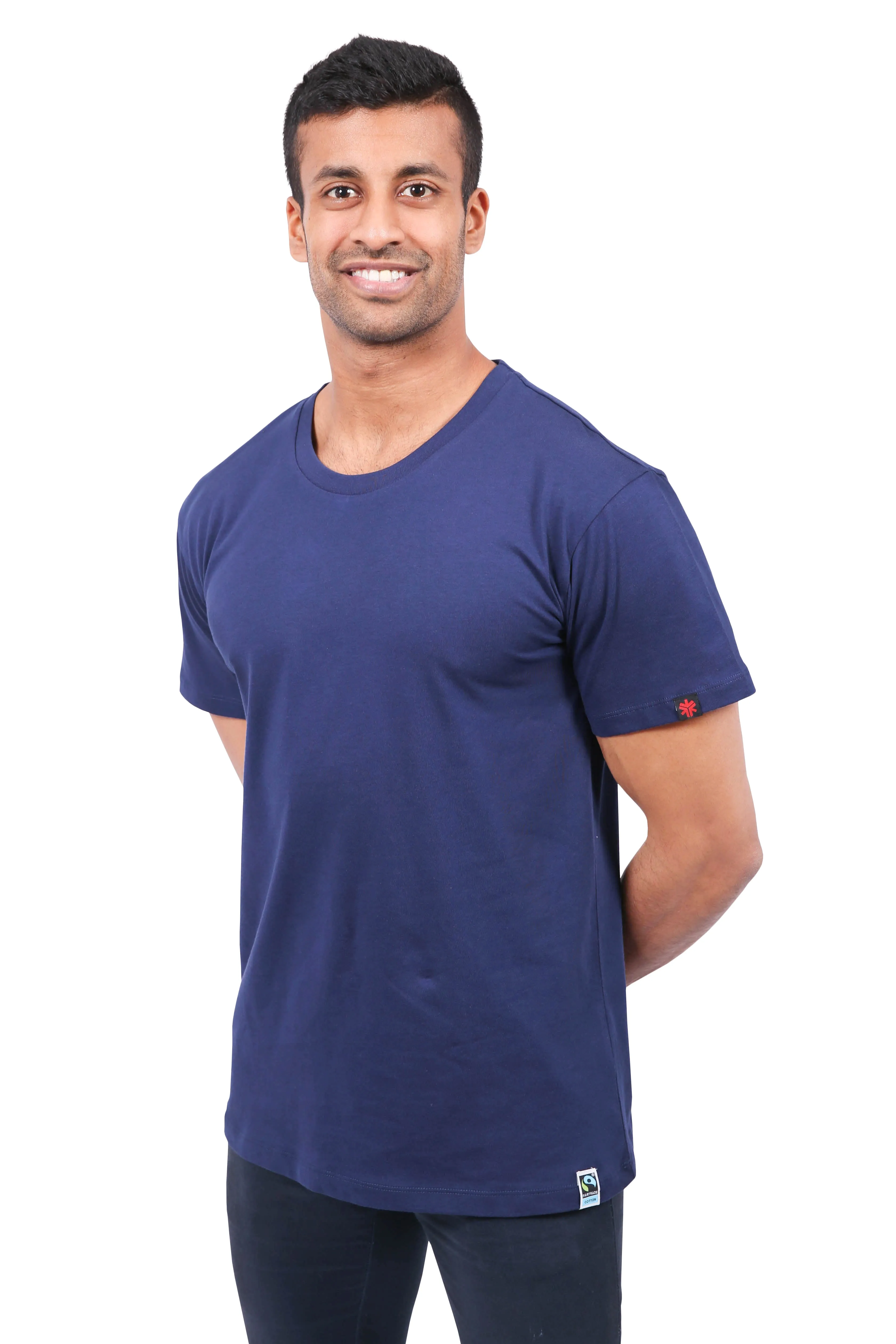 Round Neck T-shirt, Unisex Navy sold by Etiko product image thumbnail 2