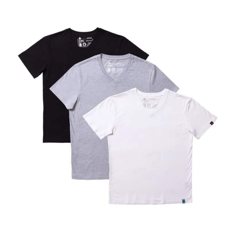 Organic Cotton V-Neck T-Shirts (3 pack Mix n' Match) sold by Etiko