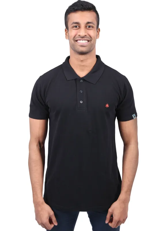 Polo Shirt, Unisex Black sold by Etiko
