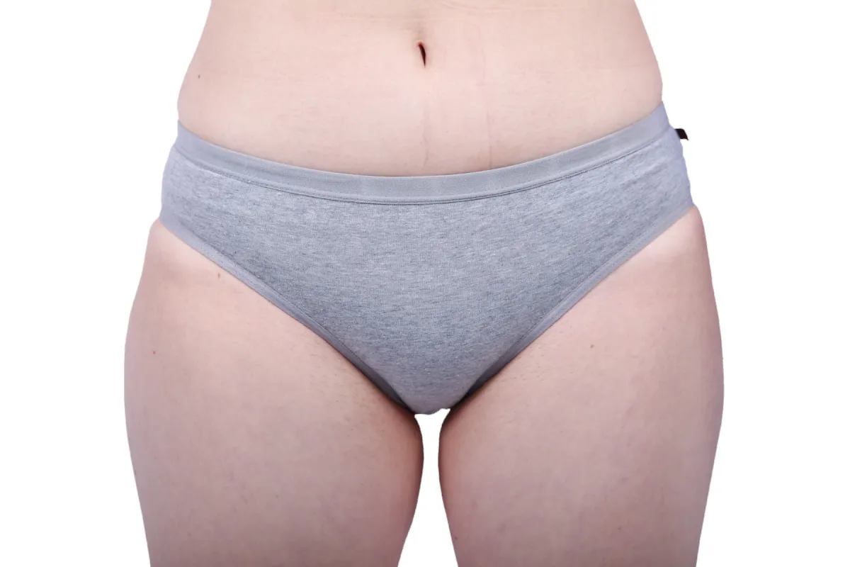 Bikini Underwear, Heather Grey sold by Etiko
