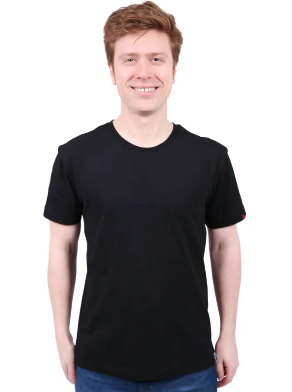 Round Neck T-shirt, Unisex Black sold by Etiko