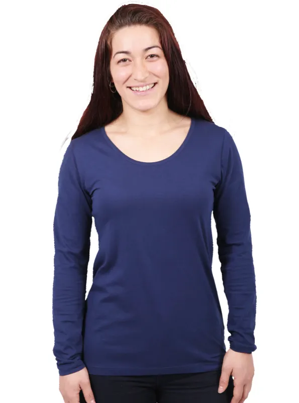 Long Sleeve T-shirt, Womens Navy sold by Etiko