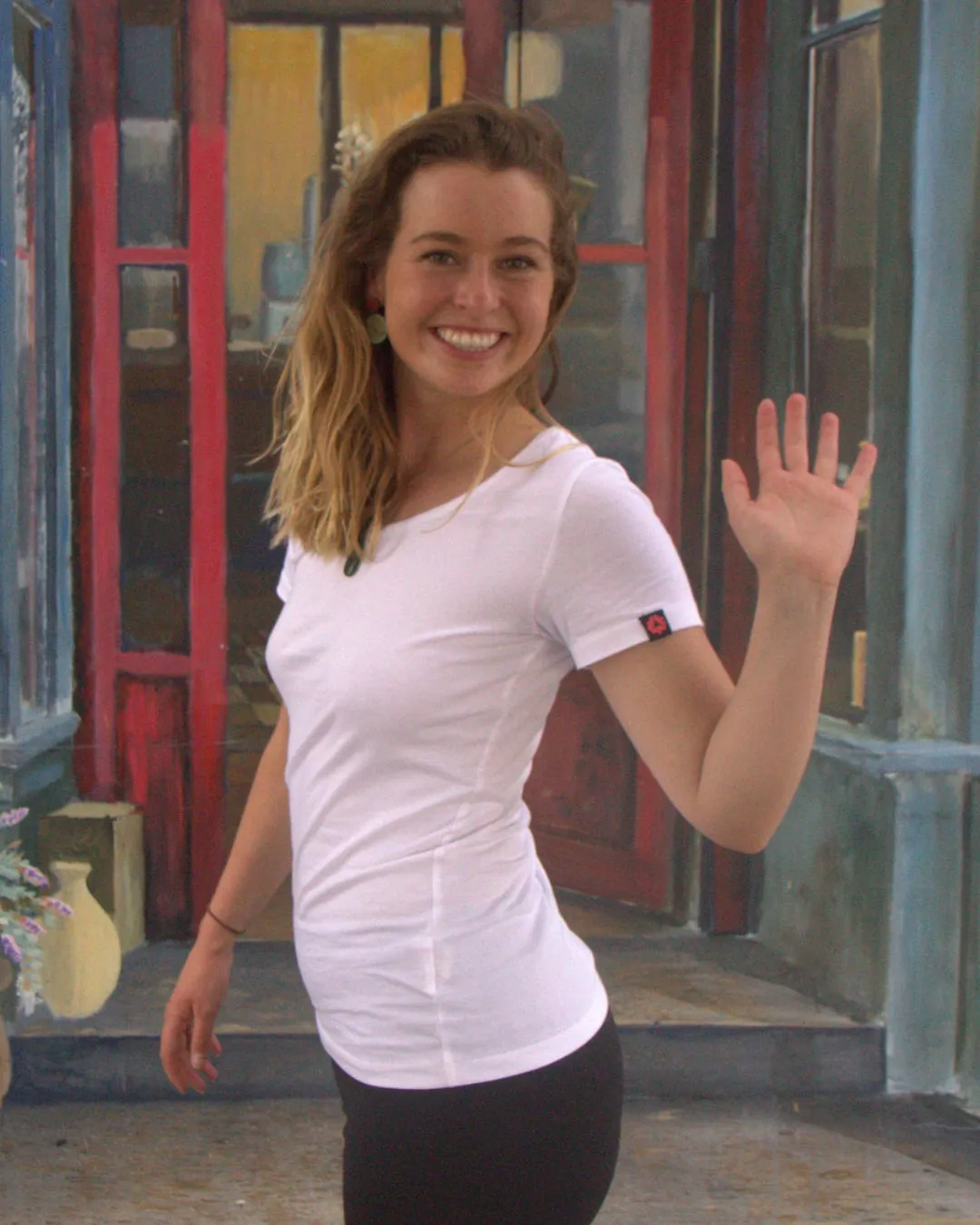 Round Neck T-shirt, Womens White sold by Etiko product image thumbnail 5